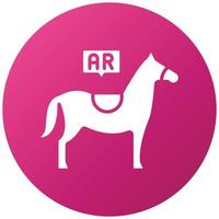 Ar Horse Riding Icon Style vector