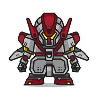 cute mecha robot  vector