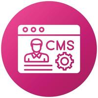 estilo de icono cms vector