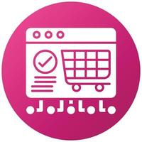 Ecommerce Platform Development Icon Style vector