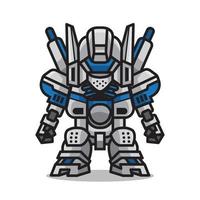 cute mecha robot vector