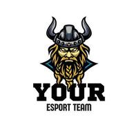 diseño de logotipo de esport vikingo ilustrado.eps vector