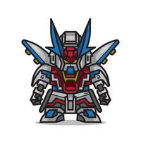 cute mecha robot  vector