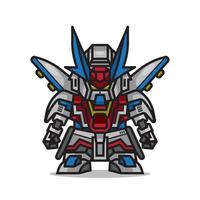 cute mecha robot  vector