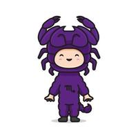 cute costume zodiac scorpio vector