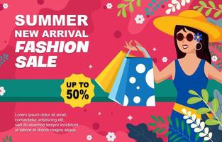 Summer New Arrival Fashion Sale Poster vector