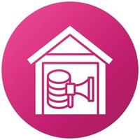 Marketing Data Warehouse Icon Style vector