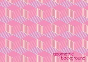 pink pastel geometric background vector design