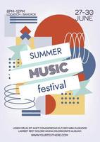 cartel del festival de música para la fiesta de la noche disco vector