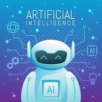 concepto de inteligencia artificial vector