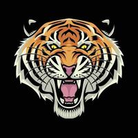 Tiger roar vector illustration premium vector