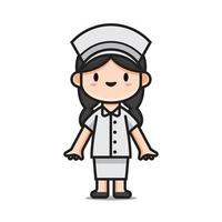 caracter cute nurse vector