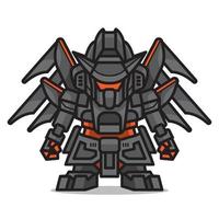 cute mecha robot vector