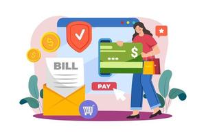 Online payment using the card vector