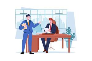 Assistant Manager Illustration concept on white background vector
