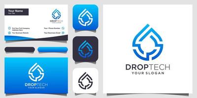 symbol water with line art style. Droplet or olive oil with line art style for mobile concept and web design. set of logo and business card design vector