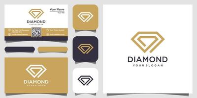 Creative Diamond Concept Logo Design Template and business card design. diamond group, team, community vector