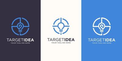 target idea Logo designs Template. symbol bulb combined with target sign. vector