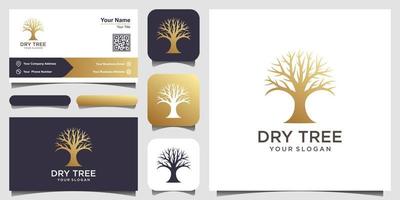 Dry Tree Vector Logo Template. Tree Logo Template Features. This logo is decorative, modern, clean and simple. business card design