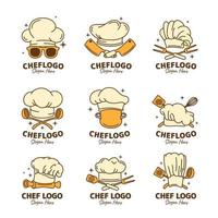 colección de logotipos de sombreros de chef vector