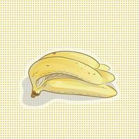 Ripe bananas vector illustration. Hand drawn picture