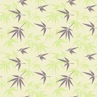 Seamless pattern of bamboo tree silhouettes. vector