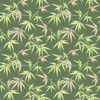 Seamless pattern of bamboo tree silhouettes. vector