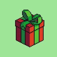 Editable vector christmas or birthday pixel art illustration for game development, game asset, web asset, graphic design, and printed purpose.