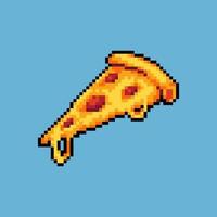 pizza de ilustración de vector de arte de píxeles completamente editable para desarrollo de juegos, diseño gráfico, afiche y arte.