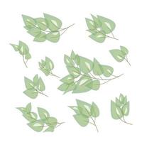 Vector illustration of green branches