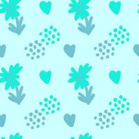 Vector seamless simple floral pattern