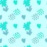 Vector seamless simple floral pattern