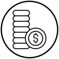 Coins Icon Style vector