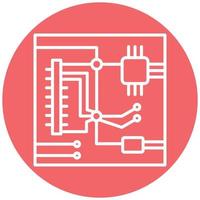 estilo de icono de placa pcb vector