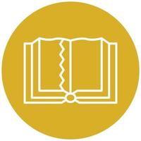 estilo de icono de libro rasgado vector