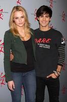 LOS ANGELES, FEB 27 -  Hunter King, Max Ehrich at the Hot New Faces of the Young and the Restless press event at the CBS Television City on February 27, 2013 in Los Angeles, CA photo