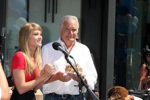 LOS ANGELES, AUG 23 -  Kim Matula, John McCook celebrating Kim s birthday at the Bold and Beautiful Fan Meet and Greet at the Farmers Market on August 23, 2013 in Los Angeles, CA photo