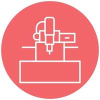 Cnc Machine Icon Style vector
