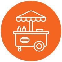 Hot Dog Stall Icon Style vector