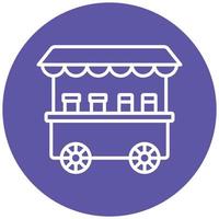 Toffee Apple Stall Icon Style vector