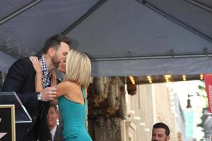 LOS ANGELES, OCT 12 -  Joel McHale, Kelly Ripa at the Kelly Ripa Hollywood Walk of Fame Ceremony at the Hollywood Walk of Fame on October 12, 2015 in Los Angeles, CA photo