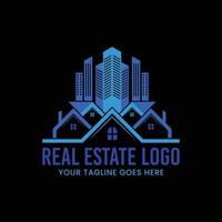 plantilla de diseño de logotipo de vector inmobiliario, logotipo de construcción y construcción