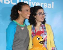 LOS ANGELES, JAN 19 -  Kaitlin Becker, Chica, Carly Ciarrocchi at the NBC TCA Winter 2014 Press Tour at Langham Huntington Hotel on January 19, 2014 in Pasadena, CA photo