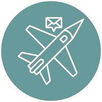 Mail Plane Icon Style vector