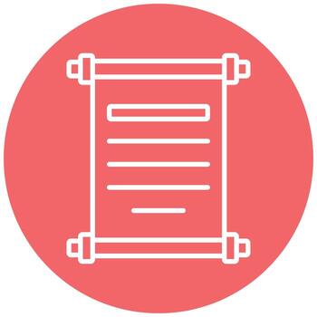 Opened Scroll Icon Style vector