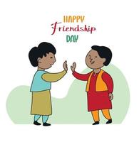 15 de agosto día de la amistad de la india. diseño de ilustración vectorial tarjeta de felicitación. vector