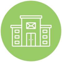 Post Office Building Icon Style vector