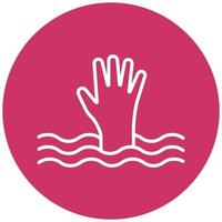 Drown Icon Style vector