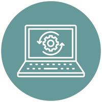 Upgrade Laptop Icon Style vector