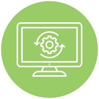 Upgrade Desktop Icon Style vector
